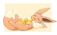 amount:solo atmosphere:sunlight banana body-type:feral series:pokemon species:eevee style:kawaii style:outline // 2048x1287 // 132KB