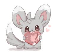 amount:solo body-type:semi-anthro holding-heart species:minccino style:kawaii // 2048x1934 // 160KB