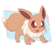 amount:solo body-type:feral series:pokemon species:eevee style:pastel-colors // 2700x2500 // 256KB