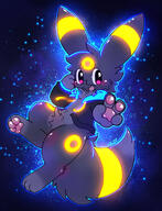 amount:solo body-type:anthro glasses hoodie nerdy series:eeveelutions series:pokemon species:umbreon style:dithering style:glow style:kawaii style:kemono style:outline sweater // 1703x2222 // 4.4MB