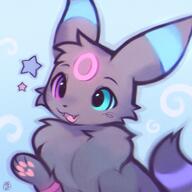 amount:solo artist:foxlett body-type:feral heterochromia series:eeveelutions series:pokemon species:umbreon style:chromatic-aberration style:dithering style:glow style:noisy // 1250x1250 // 200KB