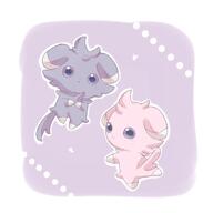 amount:pair amount:solo body-type:semi-anthro series:pokemon species:espurr species:shiny-pokemon style:outline style:pastel-colors // 1668x1668 // 96KB