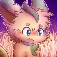 amount:solo atmosphere:field body-type:semi-anthro collar series:eeveelutions series:pokemon species:leafeon style:icon style:kemono style:outline style:painted visibly-shy // 900x900 // 120KB