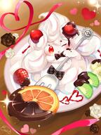 amount:solo atmosphere:cafe atmosphere:table banana body-type:blob body-type:semi-anthro chocolate hall-of-fame:bronze kiwi orange-(fruit) species:alcremie species:food-creature strawberry // 1536x2048 // 314KB