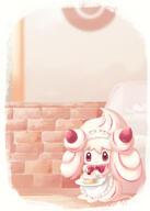 amount:solo atmosphere:cafe body-type:anthro body-type:semi-anthro chef hall-of-fame:bronze outfit species:alcremie species:food-creature style:painted style:white-border // 980x1374 // 1.2MB