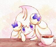 amount:solo body-type:blob body-type:semi-anthro species:alcremie species:food-creature style:watercolor tea // 721x609 // 134KB