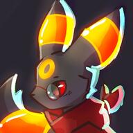 amount:solo body-type:feral glasses nerdy series:eeveelutions series:pokemon species:umbreon style:glow style:kawaii // 2000x2000 // 240KB