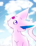 amount:solo atmosphere:clouds atmosphere:sunlight body-type:feral forehead-gem series:eeveelutions series:pokemon species:espeon style:playful // 2000x2500 // 233KB