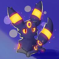amount:solo atmosphere:fireflies body-type:feral fluffified series:eeveelutions series:pokemon species:umbreon style:glow // 1200x1200 // 387KB
