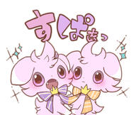 amount:pair amount:solo body-type:semi-anthro series:pokemon species:espurr species:shiny-pokemon wearing-bow // 500x421 // 145KB