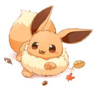 acorn amount:solo atmosphere:autumn body-type:feral series:pokemon species:eevee // 1344x1244 // 113KB