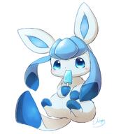 amount:solo body-type:feral eating popsicle series:eeveelutions series:pokemon species:glaceon style:kawaii // 1200x1256 // 106KB