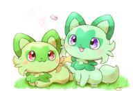 amount:pair atmosphere:field atmosphere:sunlight body-type:feral species:sprigatito style:kawaii // 2004x1372 // 205KB