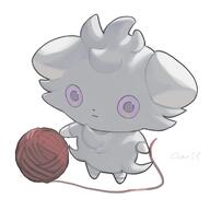 amount:solo body-type:semi-anthro neutral-expression series:pokemon species:espurr yarn // 1352x1352 // 92KB