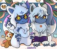 amount:pair body-type:feral glasses nerdy plush species:absol style:kawaii style:playful // 2682x2300 // 660KB