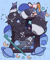 amount:solo atmosphere:abstract atmosphere:assorted-objects body-type:feral nintendo-ds oc series:eeveelutions series:pokemon species:umbreon style:chromatic-aberration style:noisy style:playful // 2700x3263 // 1.2MB