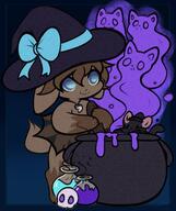 amount:solo atmosphere:halloween body-type:anthro body-type:semi-anthro necklace outfit species:unknown witch // 2596x3101 // 1.5MB