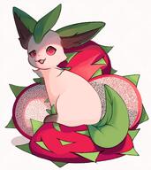 amount:solo atmosphere:sunlight body-type:feral dragonfruit series:eeveelutions series:pokemon species:leafeon style:contrasting-colors style:dim style:kawaii // 1600x1800 // 377KB