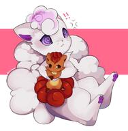 affection amount:pair body-type:feral hugging series:pokemon species:alolan-vulpix species:shiny-pokemon species:vulpix // 930x950 // 88KB