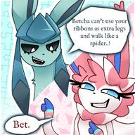 amount:pair body-type:feral dialogue series:eeveelutions series:pokemon species:glaceon species:sylveon // 1280x1280 // 246KB