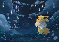 amount:multiple atmosphere:field atmosphere:hills atmosphere:night body-type:feral explorer-bag series:eeveelutions series:pokemon species:jolteon species:minior style:glow style:painted style:rainbow // 2048x1448 // 257KB