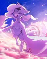 amount:solo atmosphere:clouds atmosphere:sunlight body-type:feral species:reshiram style:kawaii style:over-exposure // 960x1200 // 132KB