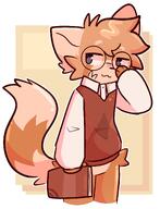 amount:solo body-type:anthro book glasses nerdy species:cat style:abstract-background style:kemono style:outline sweater // 1399x1822 // 205KB