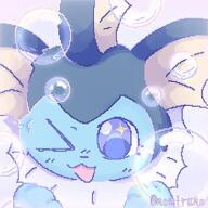 amount:solo atmosphere:bubbles body-type:feral hall-of-fame:bronze hall-of-fame:silver series:eeveelutions series:pokemon species:vaporeon style:girly style:icon style:no-anti-aliasing style:playful style:very-playful wink // 1900x1900 // 364KB