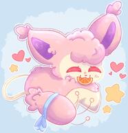 amount:solo body-type:feral fluffified nomming orange-(fruit) species:skitty style:grainy-lines style:outline style:playful // 1982x2048 // 307KB