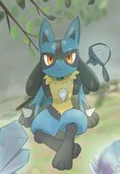 amount:solo atmosphere:cavern atmosphere:forest atmosphere:grove atmosphere:sunlight body-type:anthro body-type:semi-anthro species:lucario style:intentional-blur // 1448x2093 // 226KB