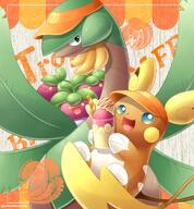 amount:multiple atmosphere:cafe body-type:blob body-type:semi-anthro smoothie species:alolan-raichu species:bounsweet species:tropius style:contrasting-colors sundae // 1300x1400 // 255KB