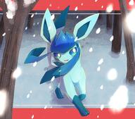 amount:solo atmosphere:forest atmosphere:snowy body-type:feral hall-of-fame:bronze hall-of-fame:silver series:eeveelutions series:pokemon species:glaceon style:border style:kawaii style:noisy style:thin-border // 2000x1756 // 442KB