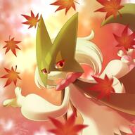 amount:solo atmosphere:autumn body-type:anthro body-type:semi-anthro species:meowscarada style:intentional-blur style:kemono // 2000x2000 // 275KB