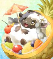 amount:solo atmosphere:beach atmosphere:sunlight body-type:feral food fruit pineapple species:wooloo style:circle-sparkles sunglasses // 1800x2000 // 355KB