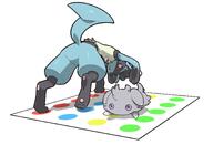 amount:pair body-type:semi-anthro series:pokemon silly species:espurr species:lucario twister // 2200x1500 // 412KB