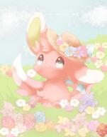 amount:solo atmosphere:field atmosphere:flowers body-type:feral body-type:semi-anthro flower hall-of-fame:bronze hall-of-fame:silver hat species:minccino style:faded style:girly style:kawaii style:playful style:very-playful t // 943x1200 // 111KB