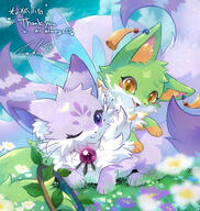 amount:pair atmosphere:cliffside atmosphere:flowers atmosphere:hills body-type:feral butterfly-wings flower hall-of-fame:bronze hall-of-fame:silver species:cat style:intentional-blur style:kawaii wings wink // 2807x2965 // 1.9MB