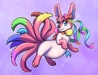 amount:solo body-type:feral series:eeveelutions series:pokemon species:fusion species:ninetales species:sylveon style:girly style:outline style:sparkly wearing-bow // 2258x1726 // 2.2MB