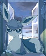 amount:solo atmosphere:home atmosphere:sunlight atmosphere:sunset body-type:feral series:eeveelutions series:pokemon species:glaceon style:noisy // 840x1024 // 107KB