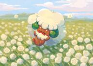 amount:solo atmosphere:field atmosphere:flowers body-type:semi-anthro flower hall-of-fame:bronze species:whimsicott style:lineless style:noisy style:painted // 2000x1430 // 1.5MB