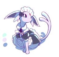 amount:solo atmosphere:sunlight body-type:feral forehead-gem maid outfit series:eeveelutions series:pokemon species:espeon style:kawaii // 1383x1325 // 125KB