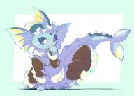 amount:solo atmosphere:sunlight body-type:feral lick maid outfit series:eeveelutions series:pokemon silly species:vaporeon style:colored-lighting style:colored-lines style:kawaii // 1538x1104 // 128KB