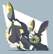amount:solo atmosphere:sunlight body-type:feral maid outfit series:eeveelutions series:pokemon species:umbreon style:colored-lighting style:colored-lines style:kawaii // 1338x1378 // 113KB