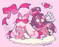 amount:solo body-type:semi-anthro holding-large-object-in-comparison species:tinkaton style:girly style:one-color style:pink style:playful style:simple-colors style:very-girly style:very-playful // 1100x889 // 1015KB