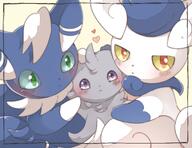 affection amount:multiple body-type:semi-anthro cuddling series:pokemon species:espurr style:kawaii style:thin-border // 2600x2000 // 326KB