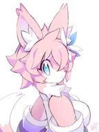 amount:solo body-type:anthro body-type:slim feminine flower outfit species:fox style:girly style:kawaii style:kemono wearing-flower // 2500x3334 // 1.8MB
