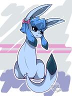 amount:solo body-type:feral feminine flower series:eeveelutions series:pokemon species:glaceon style:girly style:outline wearing-flower // 3000x3998 // 286KB