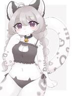 amount:solo body-type:anthro hair long-hair species:tiger string-bikini style:kemono visibly-shy // 1027x1364 // 123KB