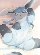 amount:solo atmosphere:bedroom atmosphere:sunlight body-type:feral hall-of-fame:bronze series:eeveelutions series:pokemon sleeping species:glaceon // 1498x2048 // 175KB