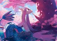 amount:solo atmosphere:forest atmosphere:petals atmosphere:sakura atmosphere:sunlight body-type:long hall-of-fame:bronze hall-of-fame:silver species:milotic style:dim // 2048x1461 // 495KB